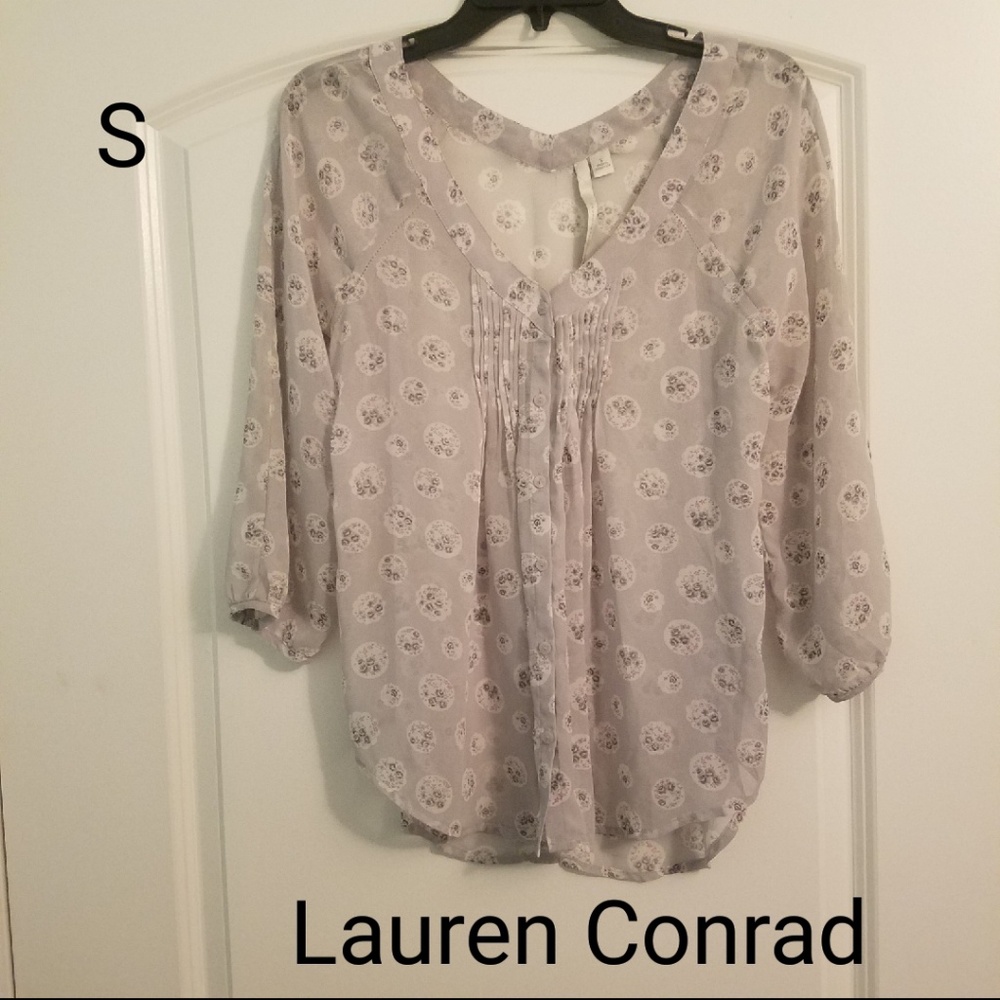 Small Gray Lauren Conrad Dress Shirt